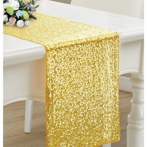 ✨ Gold Sequin Table Runner | Perfect for Parties, Weddings, or Baby Showers